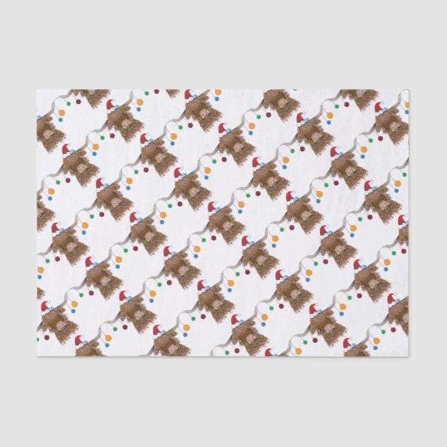 Papel De Seda Vaca de Natal (Frente )