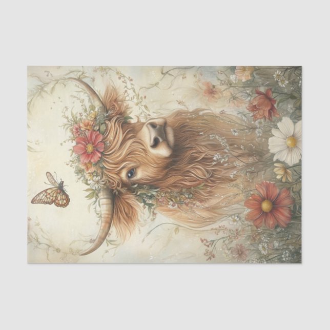 Papel De Seda Vaca Highland (Frente )