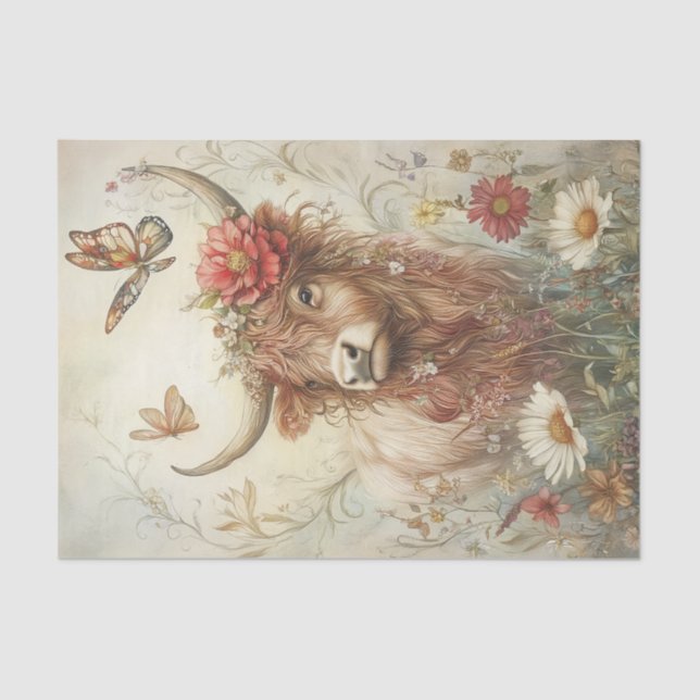 Papel De Seda Vaca Highland (Frente )