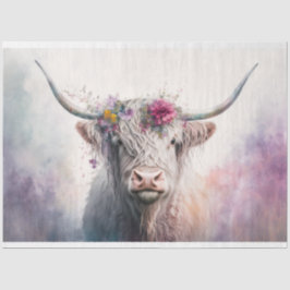 Papel De Seda Vaca Highland "Abby" com Pastel Crown 30x20
