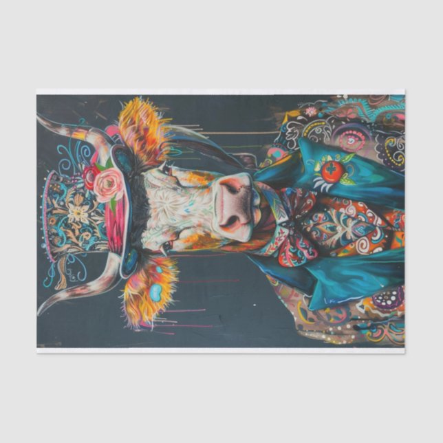 Papel De Seda Vaca Mania10 (Frente )