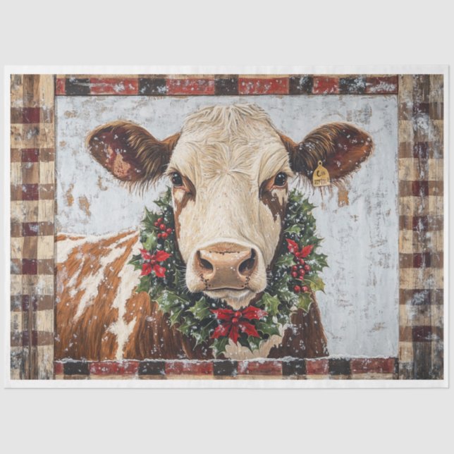 Papel De Seda Vaca primitiva de Natal (Frente )