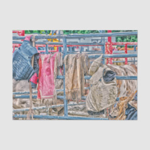 Papel De Seda Vaca-Touro Rústica do Rodeio Ocidental