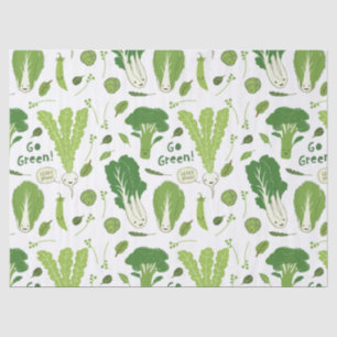 Papel De Seda Vai o verde! Verde frondoso! Vegetarianos felizes