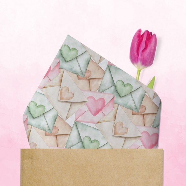 Papel De Seda Valentine Envelopes and Hearts (Criador carregado)