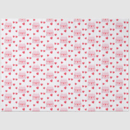 Papel De Seda Valentine's Day Birthday Cake Pattern