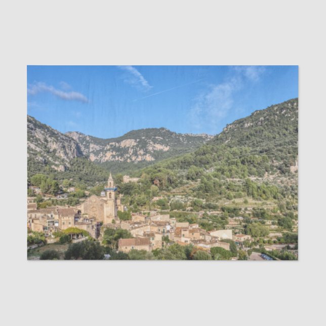 Papel De Seda Valldemossa antiga vila - Maiorca, Espanha (Frente )