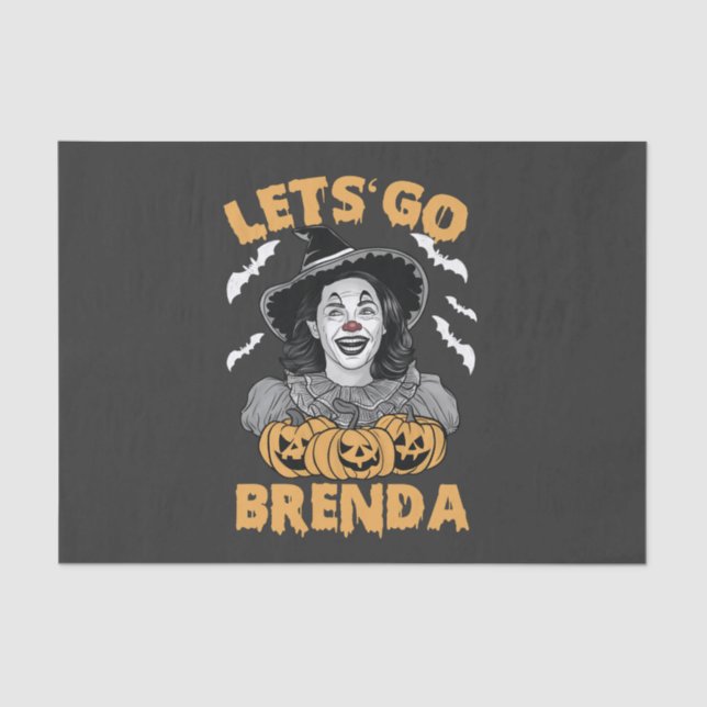 Papel De Seda Vamos Go Brenda Spooky Halloween Kamala Harris (Frente )