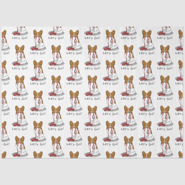 Papel De Seda Vamos! Papillon (branco e vermelho) (Frente )