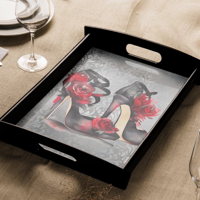 Papel De Seda Vampy Strappy Stilettos | Rosas vermelhas em Grung (Criador carregado)