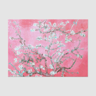Papel De Seda Van Gogh Almond Blossomo Azul Rosa