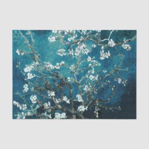 Papel De Seda Van Gogh Almond Blossoms : Teal Escuro