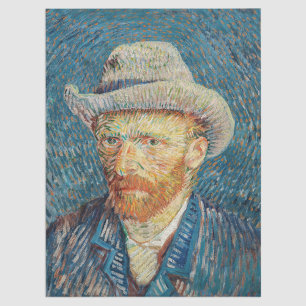 Papel De Seda Van Gogh - Autorretrato com um chapéu de feltro d