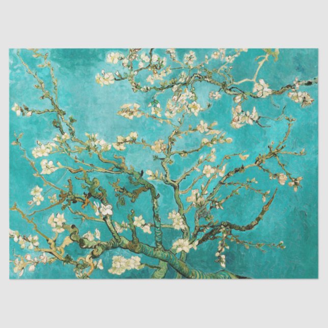 Papel De Seda Van Gogh Floral Almond Tree (Frente )