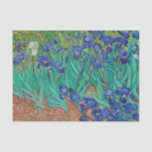 Papel De Seda Van Gogh Irises. impressionismo floral azul<br><div class="desc">Papel tecidular Van Gogh "Irises". Arte do impressionismo floral azul.</div>