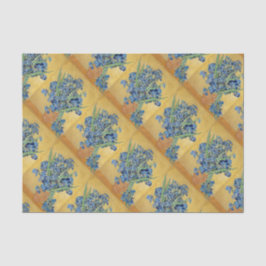 Papel De Seda Van Gogh Irrises Vase Flowers Ainda Vivem Arte Fam