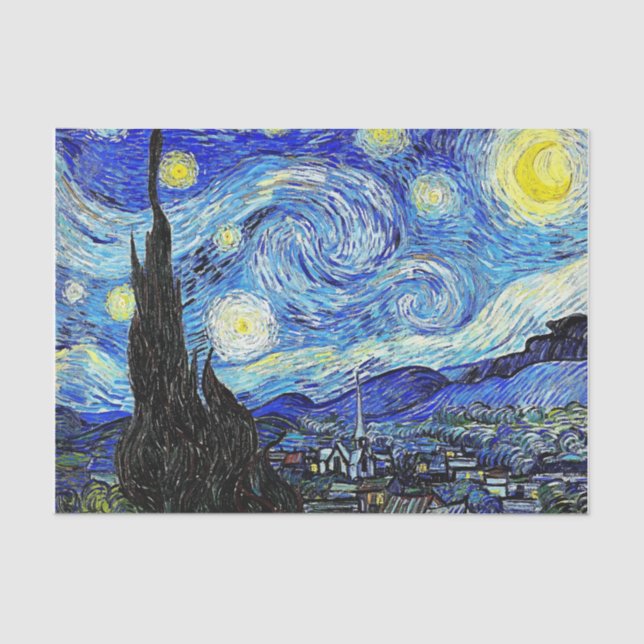 Papel De Seda Van Gogh Starry Night (Frente )