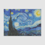 Papel De Seda Van Gogh Starry Night. Impressionismo arte de vint<br><div class="desc">Papel de tecido "A Noite Estrelada" de Van Gogh.</div>