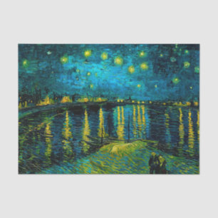 Papel De Seda Van Gogh Starry Night Over the Rhône