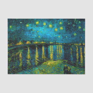 Papel De Seda Van Gogh Starry Night Over the Rhône