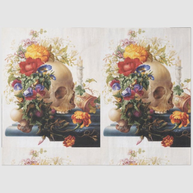 Papel De Seda Vanitas - O Crânio (Frente )