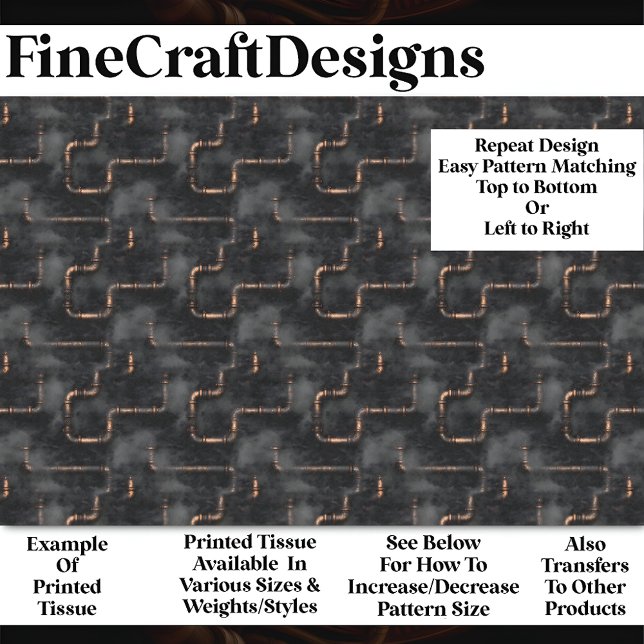 Papel De Seda Vapor Vapor e Pipes Padrão Escuro BN7 (Criador carregado)