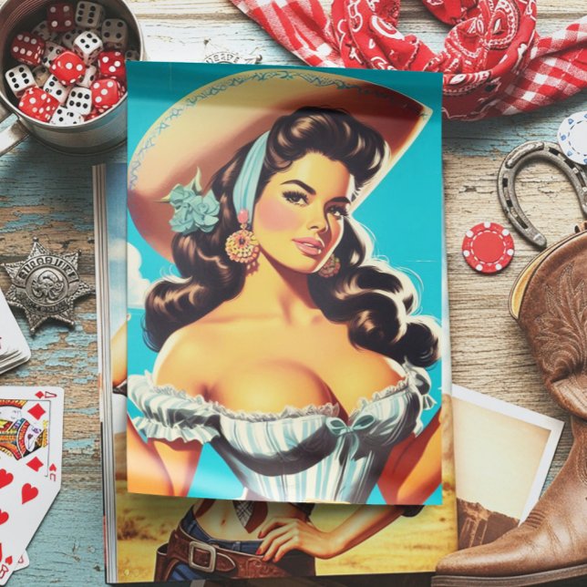 Papel De Seda Vaqueira Hispânica Retro (Criador carregado)