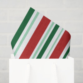 Papel De Seda Várias faixas de Natal Vermelho, Verde, Branco