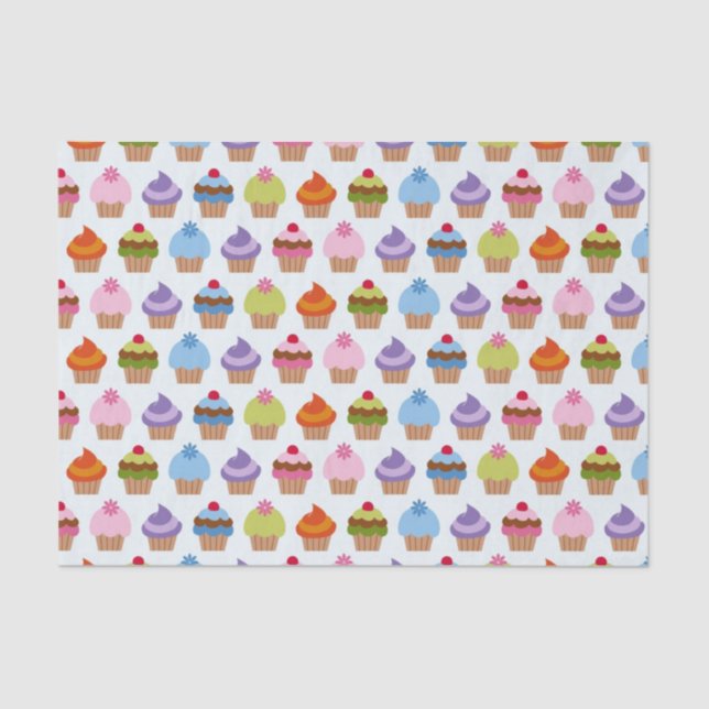Papel De Seda Variedade de Cupcake (Frente )