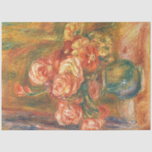 Papel De Seda Vase de Rosas por Auguste Renoir Art