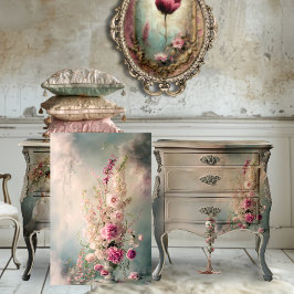 Papel De Seda Vaso Caprichoso Sonhador & Natureza Morta Floral