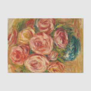 Papel De Seda Vaso de Rosas por Renoir