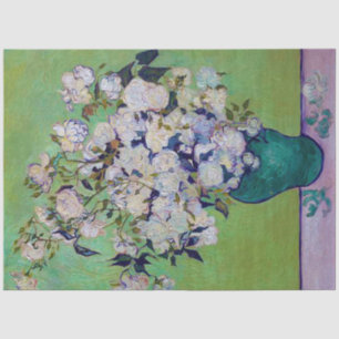 Papel De Seda Vaso de Rosas, Vincent van Gogh