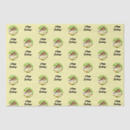 Papel De Seda Veado e Fauno Amarelo