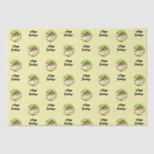 Papel De Seda Veado e Fauno Amarelo
