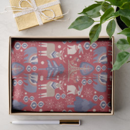 Papel De Seda Veado Escandinavo de Natal nórdico