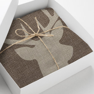 Papel De Seda Veado Rustic Burlap