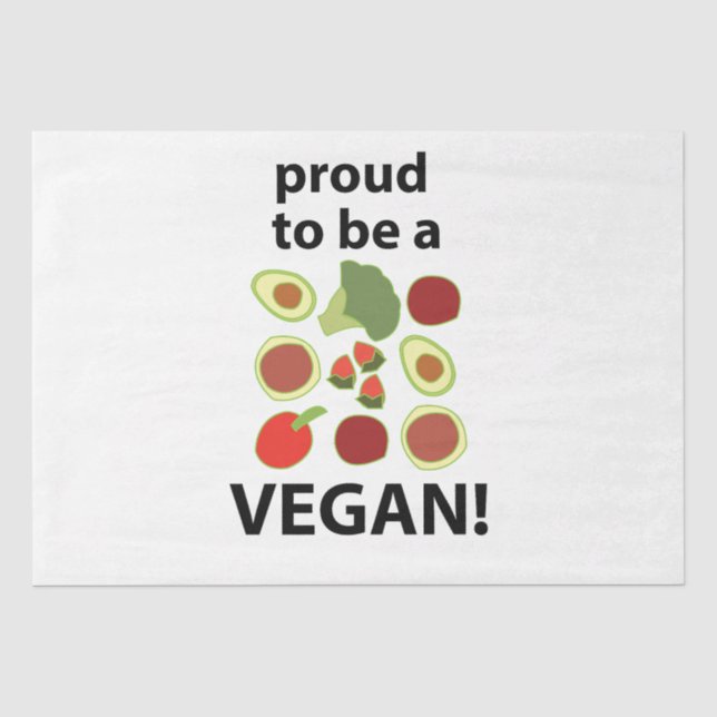 Papel De Seda Vegano Orgulhoso Por Ser Vegano (Frente )