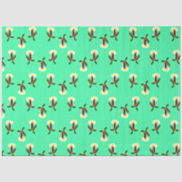 Papel De Seda Vela borgonha com Xmas Holly