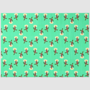 Papel De Seda Vela borgonha com Xmas Holly