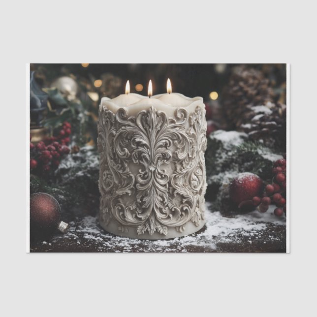 Papel De Seda Vela de Natal (Frente )