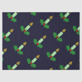 Papel De Seda Vela de Natal com brilho