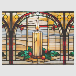 Papel De Seda Vela de Natal Vidro Pintado Falso para Decoupagem