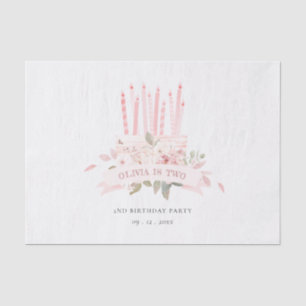 Papel De Seda Velas De Bolo Floral Suave A Qualquer Idade Aniver