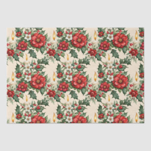 Papel De Seda Velas de Natal em Flores