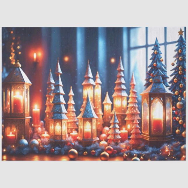 Papel De Seda Velas de Natal mágicas (Frente )