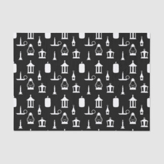 Papel De Seda Velas e Lanternas Negras