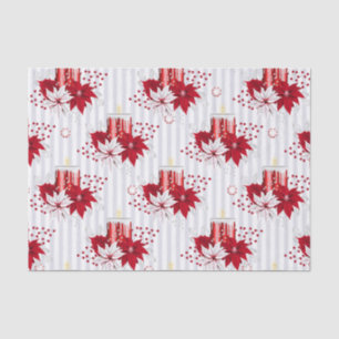 Papel De Seda Velas e Poinsetos
