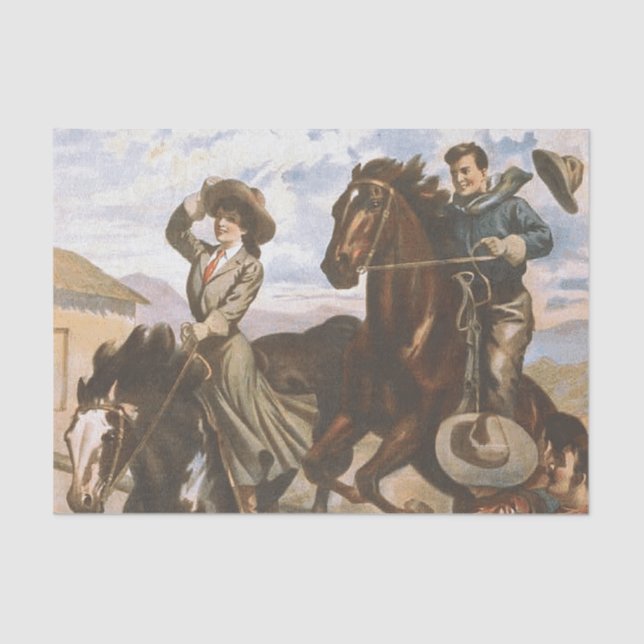 Papel De Seda Velha escola da vaqueira do T (Frente )