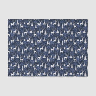 Papel De Seda Velho Cristal Vivo Cobalto Azul